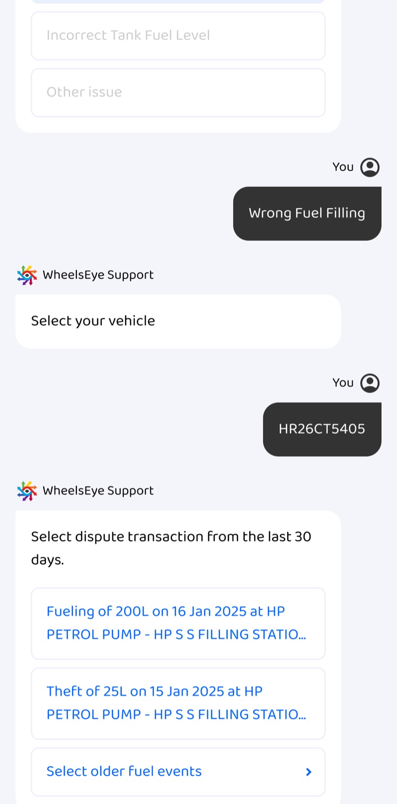 Support chat: Diesel Sensor, wrong fuel filling, select your vehicle