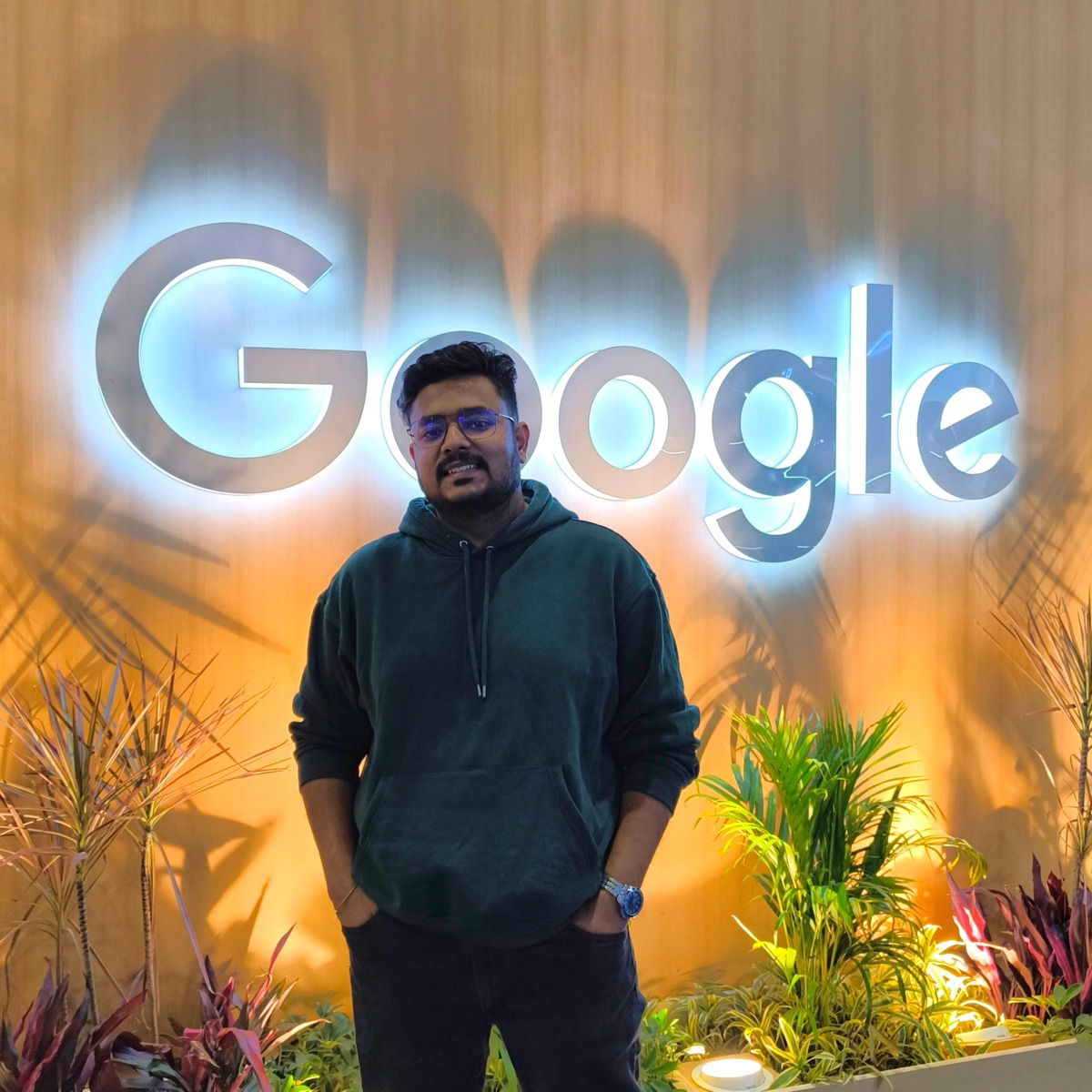 Kushal at the Google office