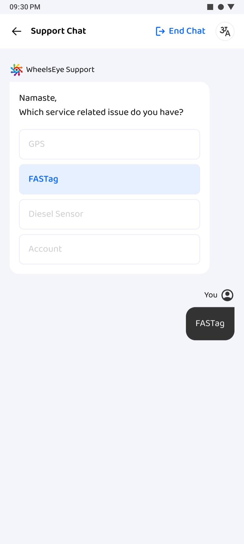 FASTag chosen as the service