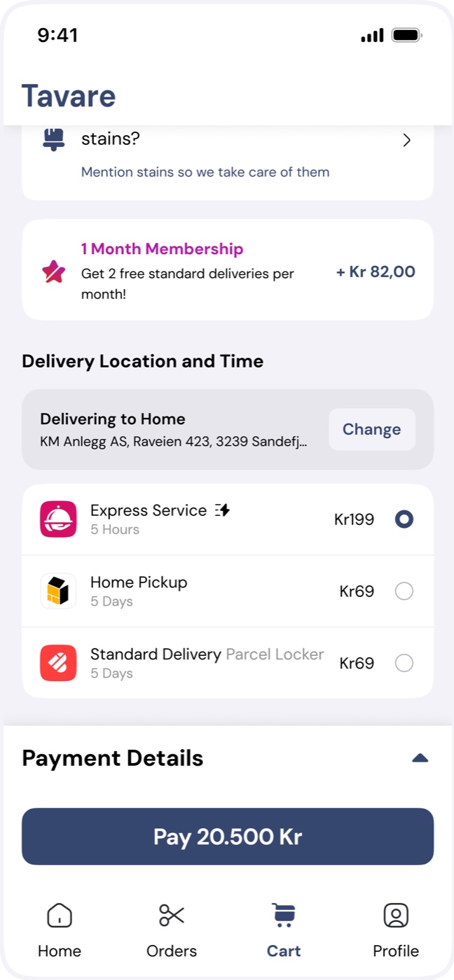 Delivery options: Express, Home Pickup and Standard parcel-locker delivery