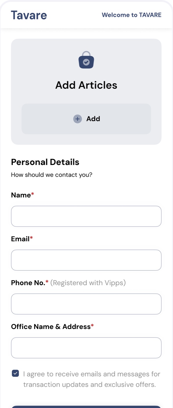 Web repair: Add Articles and personal details